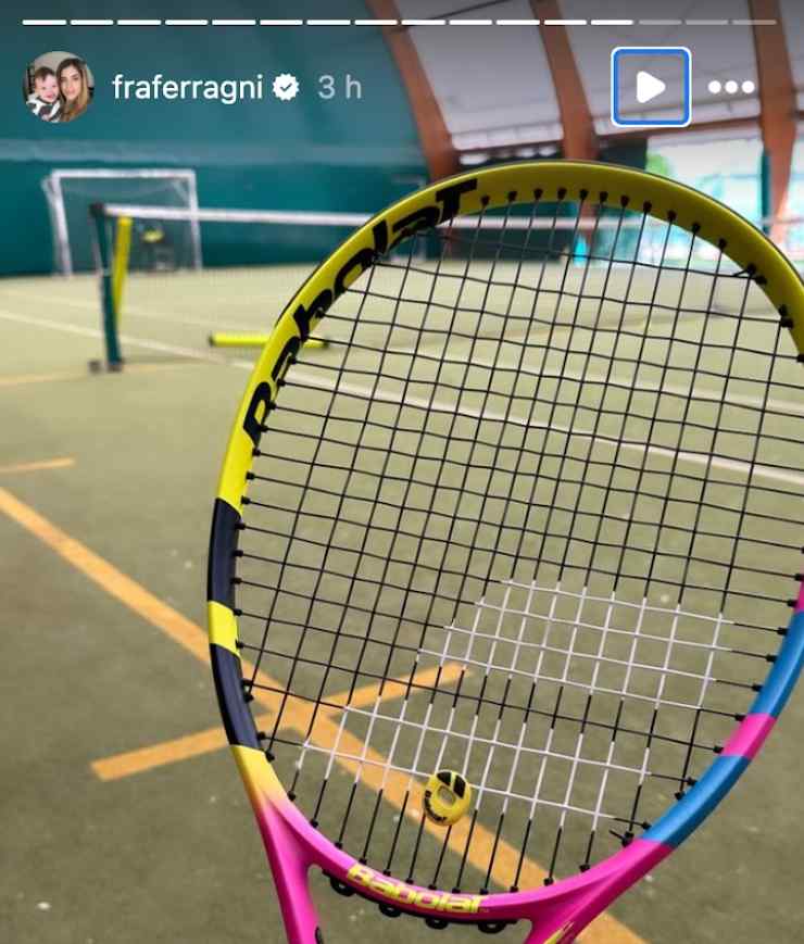 Francesca Ferragni torna a prendere lezioni di tennis