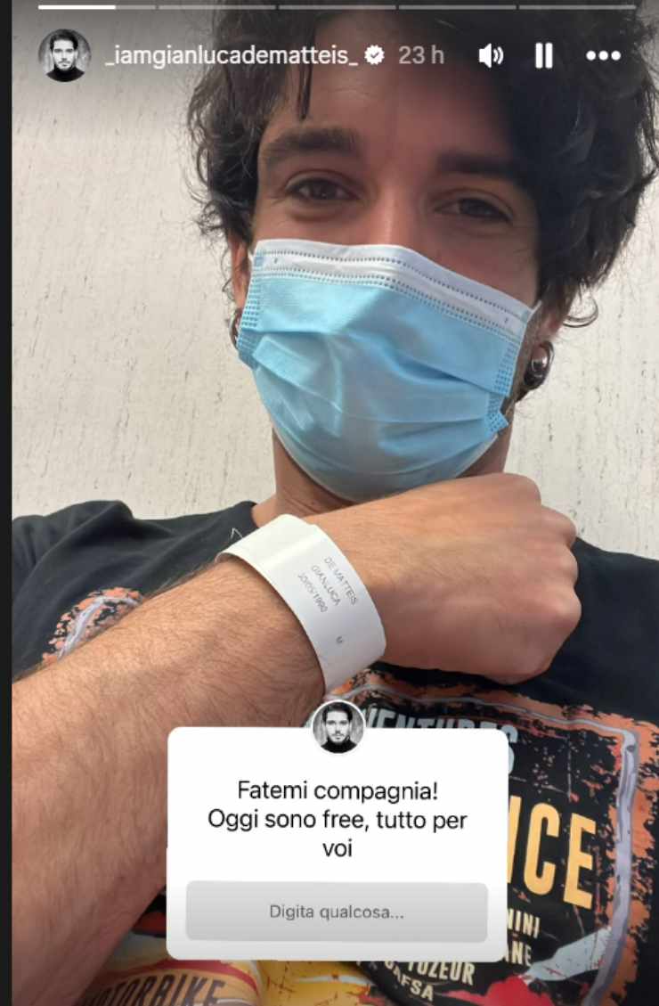 Gianluca de Matteis in ospedale
