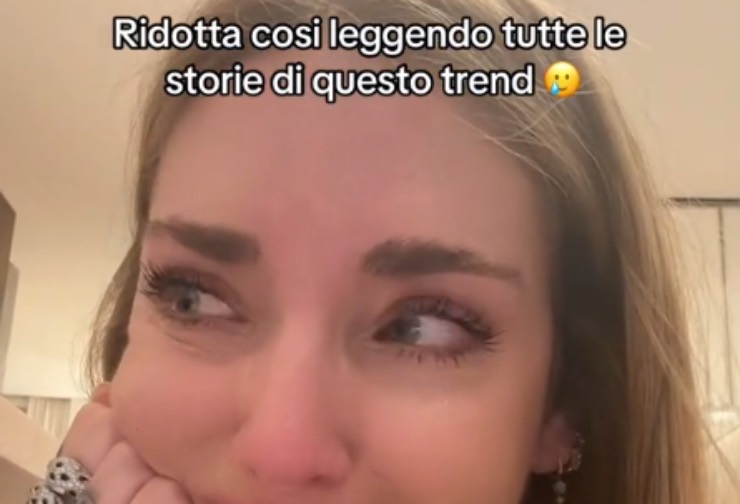 Chiara Ferragni piange su TikTok