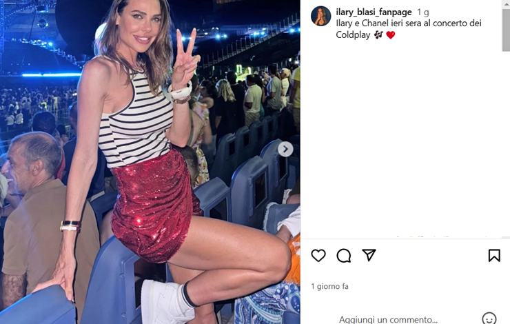 Ilary Blasi al concerto dei Coldplay