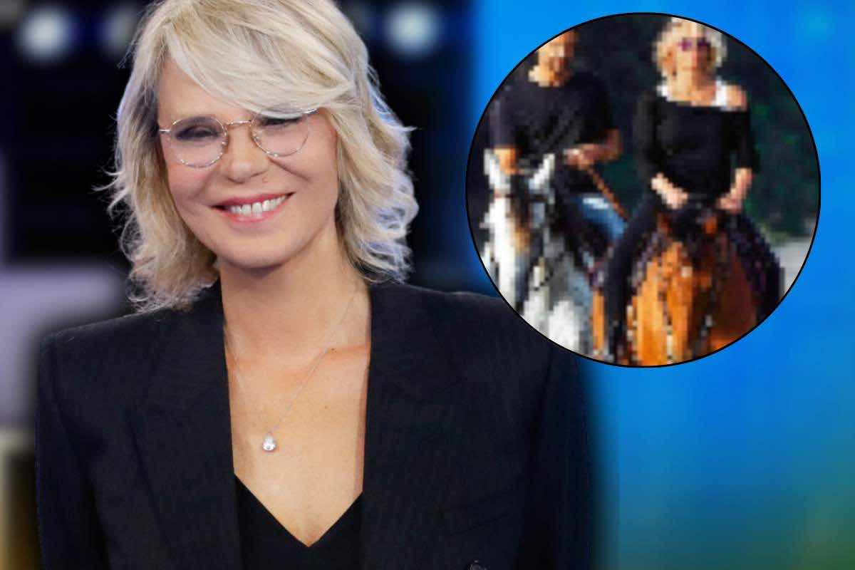 Maria De Filippi passeggiata a cavallo in compagnia