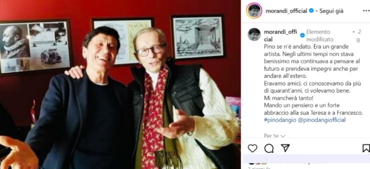 Morandi l'addio a D'Angiò