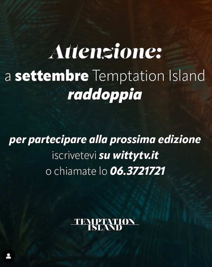 temptation island annuncio