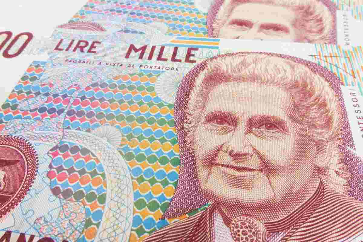 quanto vale mille lire maria montessori