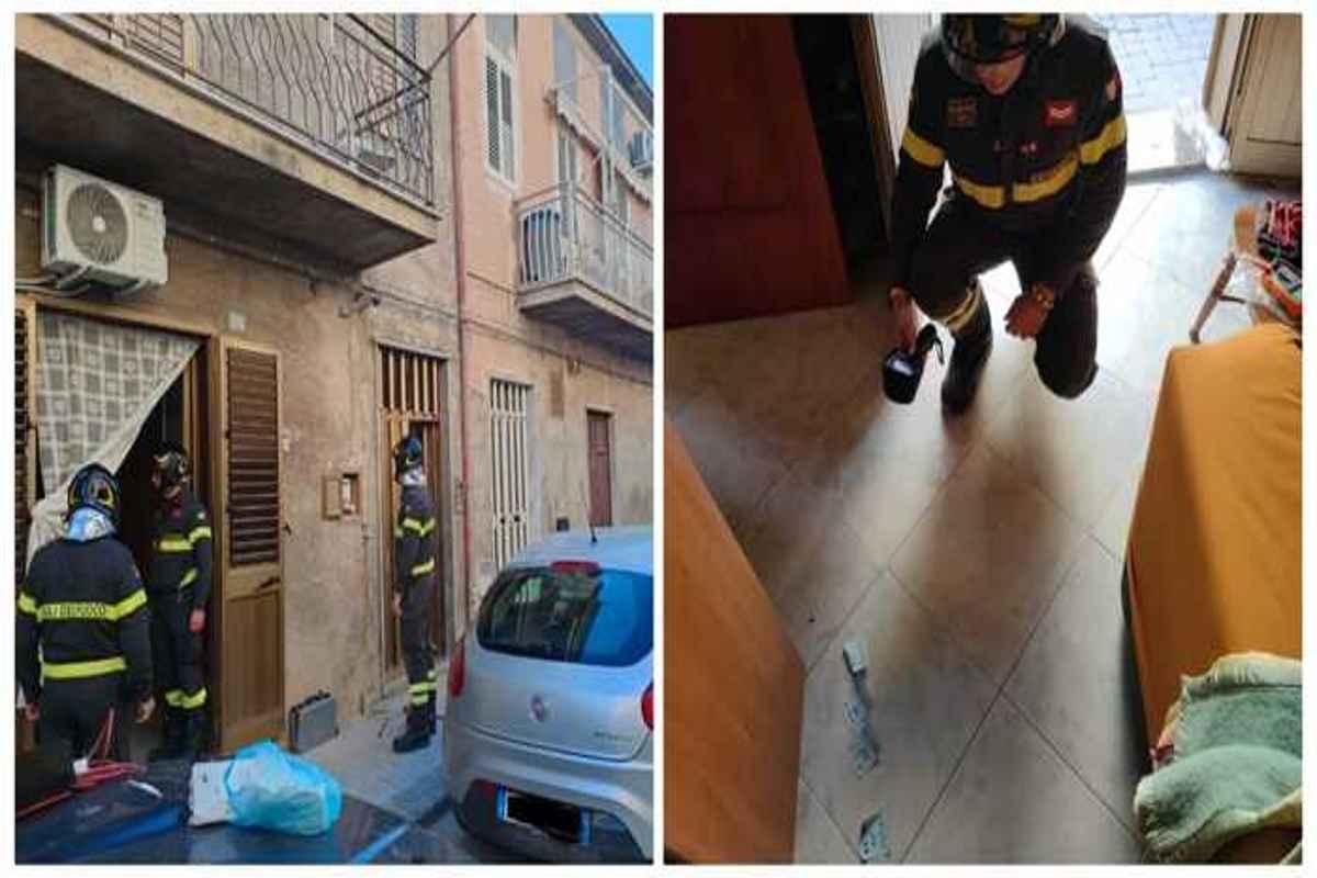 Pavimento rovente: vigili del fuoco intervengono in casa