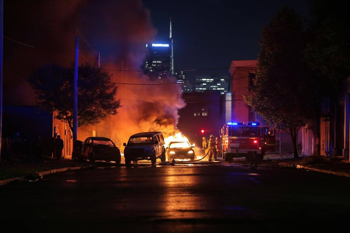 Incendio notturno: quattro auto distrutte tra palermo e ficarazzi