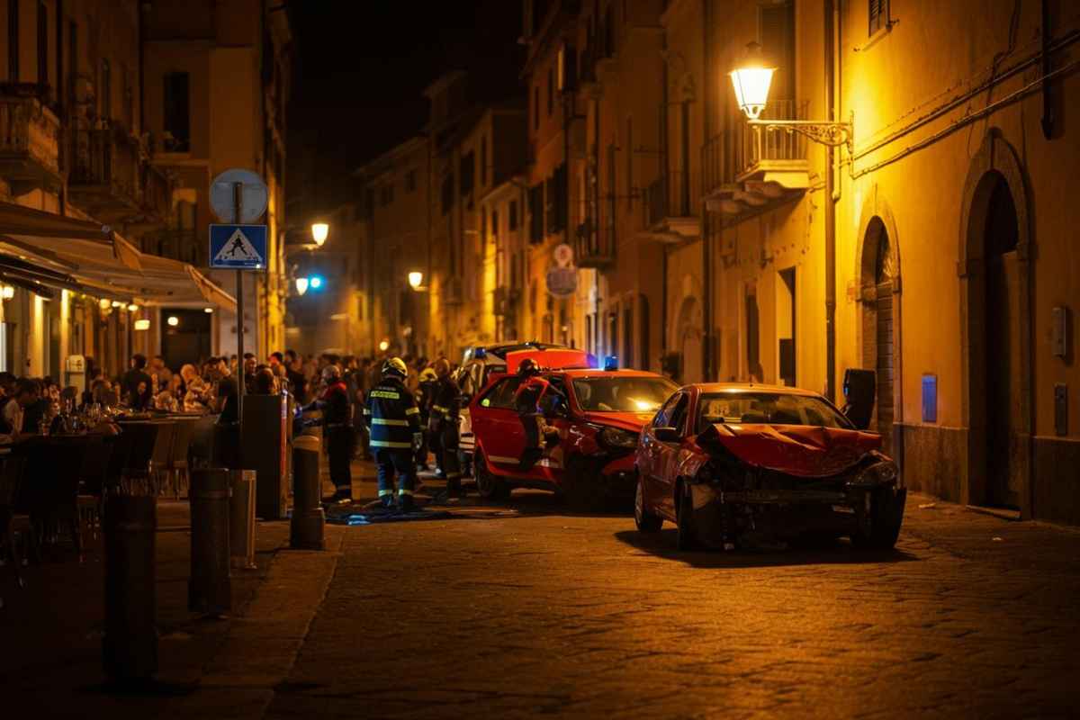 Incidente in via libertà: ubriaco travolge auto in sosta, quattro feriti