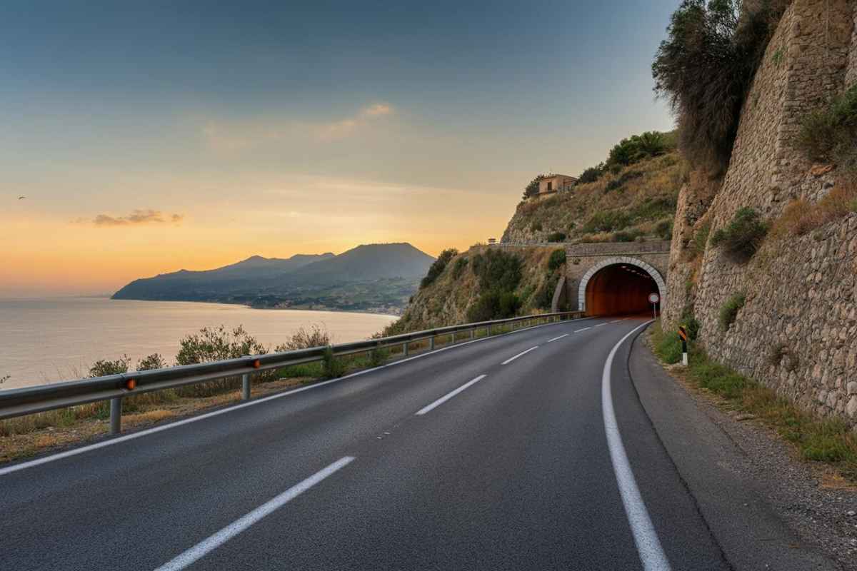 Incidente nella galleria belvedere a sciacca provoca chiusura della strada statale