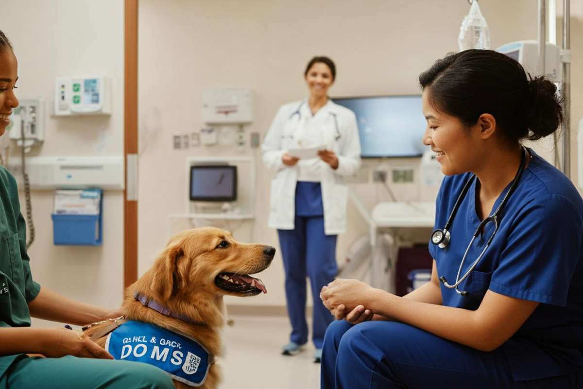 Kate middleton e l'incontro emozionante con un cane da pet therapy al royal marsden hospital