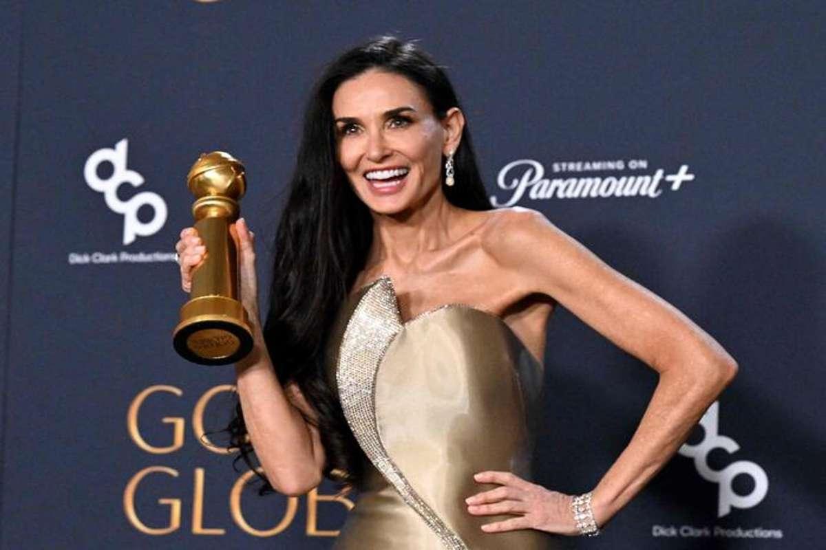 La sorprendente rinascita di demi moore ai golden globes